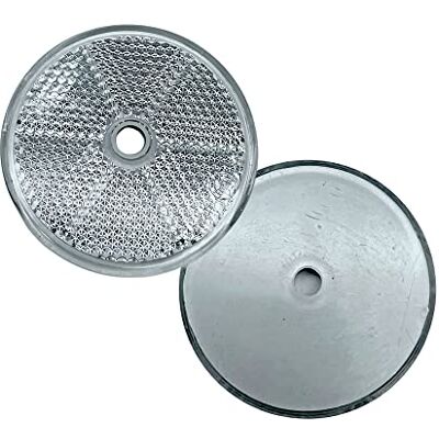 DOJA Barcelona Lot de 10 réflecteurs ronds universels pour remorque, catadioptique, caravane, tracteur, moto et voiture Blanc DOJA Barcelona Lot de 10 réflecteurs ronds universels pour remorque, catadioptique, caravane, tracteur, moto et voiture Blanc