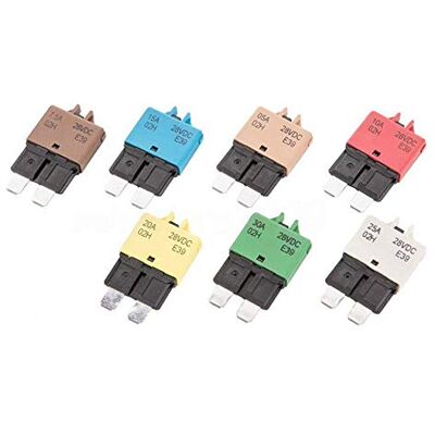 Mintice 12V/24V 25A Manuel Reset Moteur de Voiture disjoncteur Audio en Ligne Porte Fusible Lame Stéréo de Protection Réinitialiser Le Fusible Mintice 12V/24V 25A Manuel Reset Moteur de Voiture disjoncteur Audio en Ligne Porte Fusible Lame Stéréo de Protection Réinitialiser Le Fusible