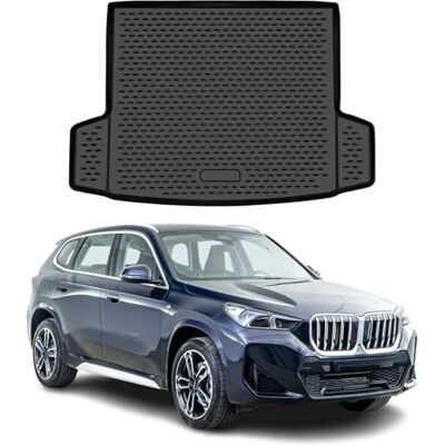 OMAC Bac de coffre pour BMW X1 U11 2022-2026 supérieur TPE 1 pièce Noir Tapis de coffre adapté à toutes les saisons Antidérapant Ajustement 3D Imperméable OMAC Bac de coffre pour BMW X1 U11 2022-2026 supérieur TPE 1 pièce Noir Tapis de coffre adapté à toutes les saisons Antidérapant Ajustement 3D Imperméable