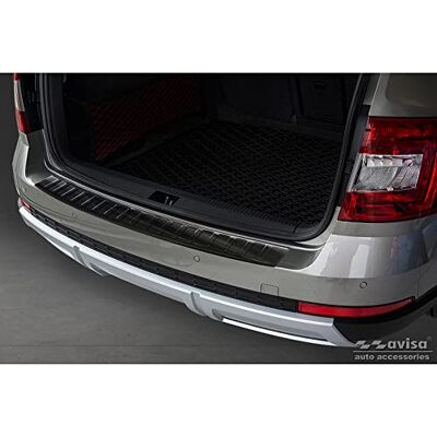 Avisa Protection de seuil arrière inox noir compatible avec Skoda Octavia III Scout 2014-2020 'Ribs' Avisa Protection de seuil arrière inox noir compatible avec Skoda Octavia III Scout 2014-2020 'Ribs'