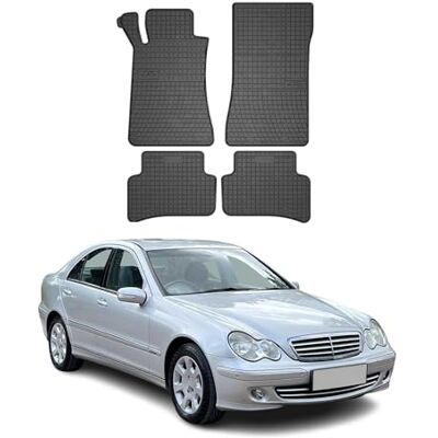 OMAC Tapis de voiture Allweetter Compatible avec Mercedes Classe C W203 2000-2007 Ajustement 3D En caoutchouc Noir 4 pièces OMAC Tapis de voiture Allweetter Compatible avec Mercedes Classe C W203 2000-2007 Ajustement 3D En caoutchouc Noir 4 pièces