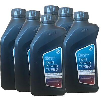 BMW 83 21 2 365 933-6 TwinPower Turbo LL-04 5W-30 Lot de 6 bidons d'huile moteur 1 litre BMW 83 21 2 365 933-6 TwinPower Turbo LL-04 5W-30 Lot de 6 bidons d'huile moteur 1 litre