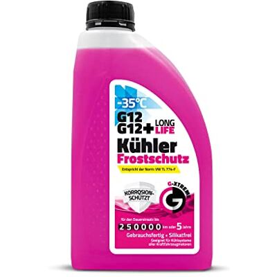Gamix Car Chemicals Antigel pour radiateur G12/G12+ Liquide de refroidissement de 5 ans à -35° Liquide de refroidissement pour voiture prêt à l'emploi 1L Gamix Car Chemicals Antigel pour radiateur G12/G12+ Liquide de refroidissement de 5 ans à -35° Liquide de refroidissement pour voiture prêt à l'emploi 1L