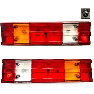 MelTruck ® Lot de 2 feux arrière pour MB Actros 7 broches Fiche feu arrière droit et gauche MelTruck ® Lot de 2 feux arrière pour MB Actros 7 broches Fiche feu arrière droit et gauche