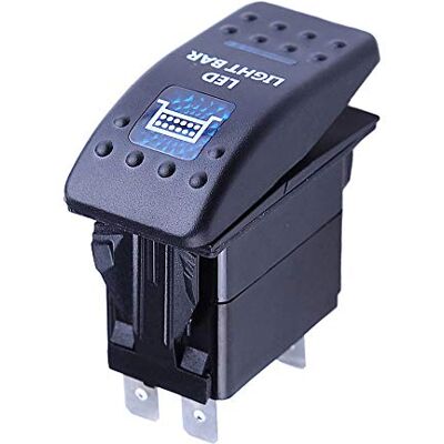 Mintice Interrupteur à Bascule Commutateur Lampe Lumière LED Bleu 12V 20A pour Voiture Bateau Moto (Bar Light) Mintice Interrupteur à Bascule Commutateur Lampe Lumière LED Bleu 12V 20A pour Voiture Bateau Moto (Bar Light)