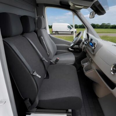 Walser 10497 Housse de voiture Transporter sur mesure, housse de siège en tissu anthracite compatible avec Opel Vivaro, Renault Traffic, Nissan Primastar, banc simple et double Walser 10497 Housse de voiture Transporter sur mesure, housse de siège en tissu anthracite compatible avec Opel Vivaro, Renault Traffic, Nissan Primastar, banc simple et double
