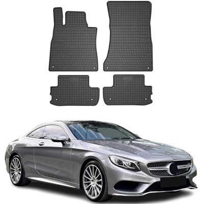OMAC Tapis de voiture toutes saisons Compatible avec Mercedes Classe S W222 Coupé 2013-2020 Coupe 3D Bords hauts En caoutchouc Noir OMAC Tapis de voiture toutes saisons Compatible avec Mercedes Classe S W222 Coupé 2013-2020 Coupe 3D Bords hauts En caoutchouc Noir