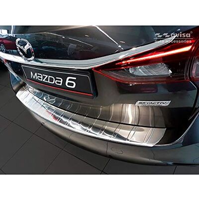 Avisa Protection de seuil arrière inox compatible avec Mazda 6 III GJ combi 2012- 'Ribs' (Version lonque) Avisa Protection de seuil arrière inox compatible avec Mazda 6 III GJ combi 2012- 'Ribs' (Version lonque)