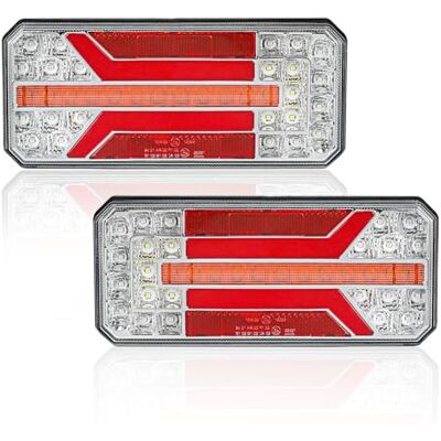 AOHEWEI 2 pièces feux arrière de remorque 12 V/24 V super lumineux étanche clignotant frein queue inverse brouillard réflecteur lampe pour remorque camion camion caravane van tracteur AOHEWEI 2 pièces feux arrière de remorque 12 V/24 V super lumineux étanche clignotant frein queue inverse brouillard réflecteur lampe pour remorque camion camion caravane van tracteur