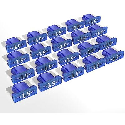 AUPROTEC Mini LP Fusibles à lame 2A 30A fusible enfichable d'automobile choix : 15A ampère bleu, 20 pcs AUPROTEC Mini LP Fusibles à lame 2A 30A fusible enfichable d'automobile choix : 15A ampère bleu, 20 pcs