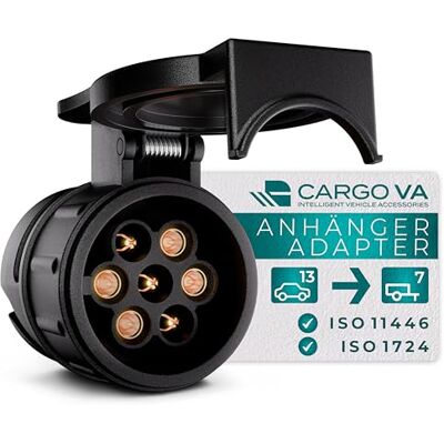 CARGO VA Intelligent Vehicle Accessories Cargo VA Adaptateur pour attelage de remorque 13 à 7 broches – Convertit de manière fiable les prises de voiture 13 broches en fiche de remorque 7 broches – Fiche d'embrayage robuste et adaptée pour CARGO VA Intelligent Vehicle Accessories Cargo VA Adaptateur pour attelage de remorque 13 à 7 broches – Convertit de manière fiable les prises de voiture 13 broches en fiche de remorque 7 broches – Fiche d'embrayage robuste et adaptée pour