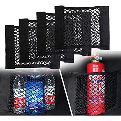 Einesin Filet Coffre Voiture, Filet de Rangement de Coffre, Bouteilles, épicerie, Rangement Ajouter sur Les organisateurs pour Le Camion de Voiture (30x25cm(Pack de 4)) Einesin Filet Coffre Voiture, Filet de Rangement de Coffre, Bouteilles, épicerie, Rangement Ajouter sur Les organisateurs pour Le Camion de Voiture (30x25cm(Pack de 4))