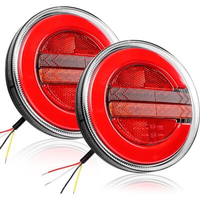 Yinaolan 2 pièces feux arrière de remorque LED, 12/24 V étanche feu arrière LED feu stop stop clignotant indicateur lampe pour caravane van bateau camping-car camion camion tracteur E-mark Yinaolan 2 pièces feux arrière de remorque LED, 12/24 V étanche feu arrière LED feu stop stop clignotant indicateur lampe pour caravane van bateau camping-car camion camion tracteur E-mark