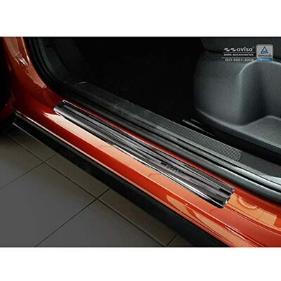 Volkswagen T-Roc 2017 - Protecteurs de seuil en inox noir Volkswagen T-Roc 2017 - Protecteurs de seuil en inox noir
