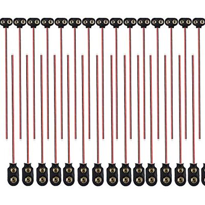 Senven 30Pcs Haute qualité Connecteur Batterie 9v I E T Type Batteries clip Connecteur, 15cm Câble 9 Volts Batterie Clip Connecteur câble T Type cuir, Noyau cuivre Senven 30Pcs Haute qualité Connecteur Batterie 9v I E T Type Batteries clip Connecteur, 15cm Câble 9 Volts Batterie Clip Connecteur câble T Type cuir, Noyau cuivre