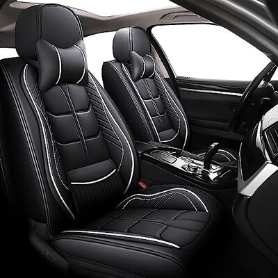 Tefebatu Housse de siège pour Hyundai Tucson 2025, ajustement universel pour voitures, SUV, camions et berlines avec 5 places, coussin de siège de voiture en cuir synthétique, siège de voiture Tefebatu Housse de siège pour Hyundai Tucson 2025, ajustement universel pour voitures, SUV, camions et berlines avec 5 places, coussin de siège de voiture en cuir synthétique, siège de voiture