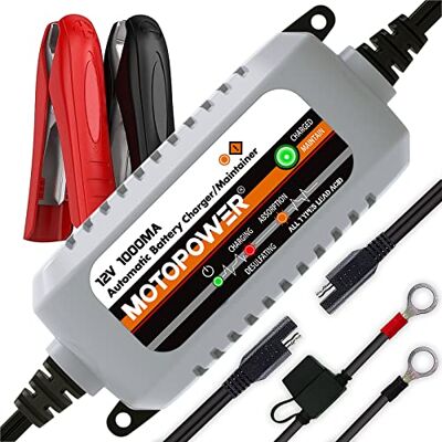 MOTOPOWER MP00205B 12V 1000mA Chargeur/Mainteneur de Batterie entièrement Automatique MOTOPOWER MP00205B 12V 1000mA Chargeur/Mainteneur de Batterie entièrement Automatique