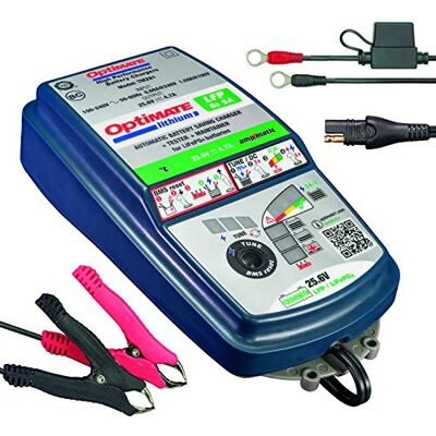 OptiMate Lithium 8s 5A 24V – Chargeur et mainteneur professionnels LiFePO4/LFP 25,6V/26,4V – Programme automatique en 10 étapes, démarrage SafeT & mode Tune OptiMate Lithium 8s 5A 24V – Chargeur et mainteneur professionnels LiFePO4/LFP 25,6V/26,4V – Programme automatique en 10 étapes, démarrage SafeT & mode Tune