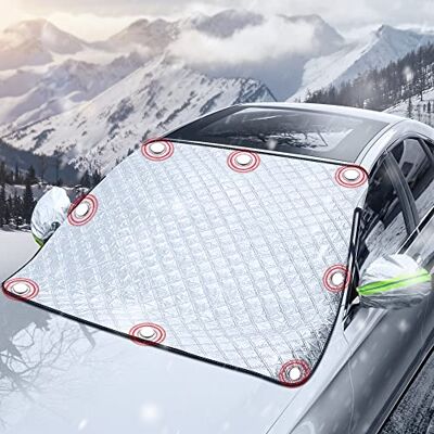 opamoo Housse de pare-brise de voiture Couverture de pare-brise pliable et amovible Couverture d'hiver Couverture de pare-brise avant de voiture Couverture contre le gel Protection contre la neige, le opamoo Housse de pare-brise de voiture Couverture de pare-brise pliable et amovible Couverture d'hiver Couverture de pare-brise avant de voiture Couverture contre le gel Protection contre la neige, le