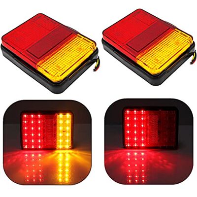 WEPARTICULAR Lot de 2 feux arrière 12 V 30 LED pour voiture, camion, caravane, remorque, clignotant, feu stop WEPARTICULAR Lot de 2 feux arrière 12 V 30 LED pour voiture, camion, caravane, remorque, clignotant, feu stop