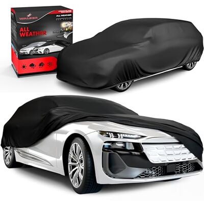 Walser Bâche de protection complète pour voiture – Protection contre les intempéries, 100% étanche et résistante aux intempéries, protection UV, pluie, neige, poussière, vent – Extérieur – Taille 5 Walser Bâche de protection complète pour voiture – Protection contre les intempéries, 100% étanche et résistante aux intempéries, protection UV, pluie, neige, poussière, vent – Extérieur – Taille 5