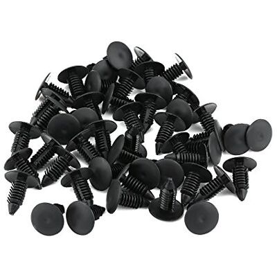 KIMISS Rivet Clips Plastique, 50 pièces Clips Plastique Rivet Carrosserie Garniture Garniture de Retenue de Fixation de rivet Pare-chocs de Voiture Push Pin Clip Noir KIMISS Rivet Clips Plastique, 50 pièces Clips Plastique Rivet Carrosserie Garniture Garniture de Retenue de Fixation de rivet Pare-chocs de Voiture Push Pin Clip Noir