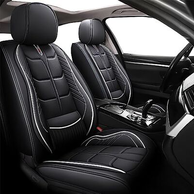 Tefebatu Ensemble complet de housses de siège de voiture pour Honda Civic 2016, ajustement universel pour voitures, SUV, camions et berlines avec 5 sièges, coussin de siège de voiture en cuir Tefebatu Ensemble complet de housses de siège de voiture pour Honda Civic 2016, ajustement universel pour voitures, SUV, camions et berlines avec 5 sièges, coussin de siège de voiture en cuir