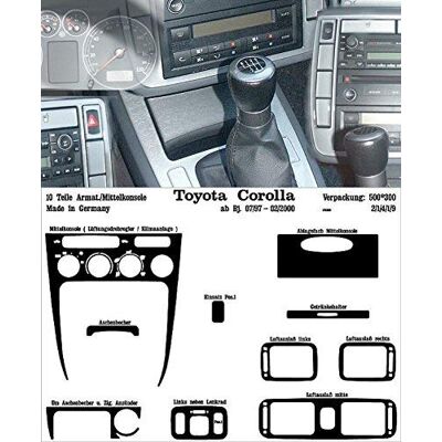 Ensemble intérieur en aluminium Prewoodec RC 1881893 - Toyota Corolla 1997+ Ensemble intérieur en aluminium Prewoodec RC 1881893 - Toyota Corolla 1997+
