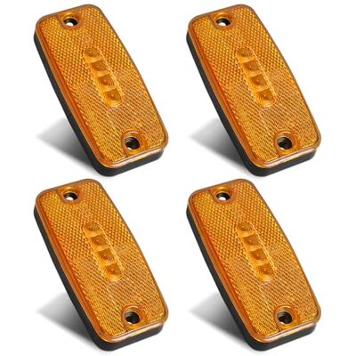 AOHEWEI 4 feux de position latéraux à LED jaunes pour remorque, feux de position avant pour camion 12 V/24 V avec réflecteur, homologués ECE R91 R10 pour camping-cars, fourgons, bateaux, caravanes AOHEWEI 4 feux de position latéraux à LED jaunes pour remorque, feux de position avant pour camion 12 V/24 V avec réflecteur, homologués ECE R91 R10 pour camping-cars, fourgons, bateaux, caravanes