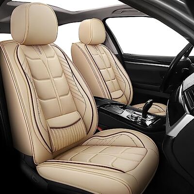 Tefebatu Housses de siège de voiture pour Volvo XC90 Facelift 2020-2025, ajustement universel pour voitures, SUV, camions et berlines avec 5 places, coussin de siège de voiture en similicuir Tefebatu Housses de siège de voiture pour Volvo XC90 Facelift 2020-2025, ajustement universel pour voitures, SUV, camions et berlines avec 5 places, coussin de siège de voiture en similicuir