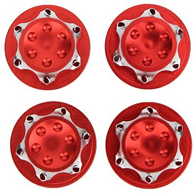 Tbest Écrou de moyeu RC, Accessoire de Roue d'écrou de moyeu Anti-poussière en Alliage d'aluminium 17mm 4Pcs pour modèle de Voiture 1/8 RC Tbest Écrou de moyeu RC, Accessoire de Roue d'écrou de moyeu Anti-poussière en Alliage d'aluminium 17mm 4Pcs pour modèle de Voiture 1/8 RC