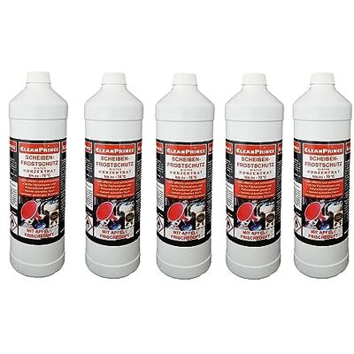 CleanPrince 5 litres d'antigel concentré pour l'hiver jusqu'à -70 °C Liquide de pare-brise d'hiver pour pare-brise de voiture CleanPrince 5 litres d'antigel concentré pour l'hiver jusqu'à -70 °C Liquide de pare-brise d'hiver pour pare-brise de voiture