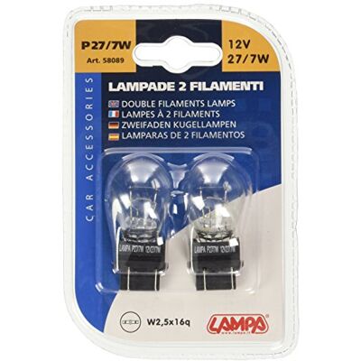 Lampa 58089 Ampoule à double filament, P27, 7 W, 12 V Lampa 58089 Ampoule à double filament, P27, 7 W, 12 V