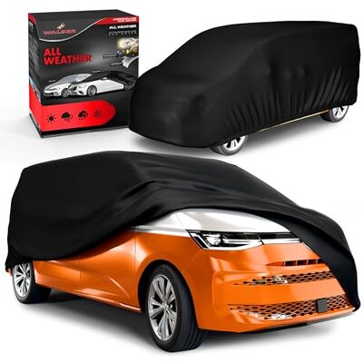 Walser Housse de voiture toutes saisons, 100 % résistante aux intempéries, housse de transport 100 % imperméable, housse de transport pour bus, taille 12, noir Walser Housse de voiture toutes saisons, 100 % résistante aux intempéries, housse de transport 100 % imperméable, housse de transport pour bus, taille 12, noir