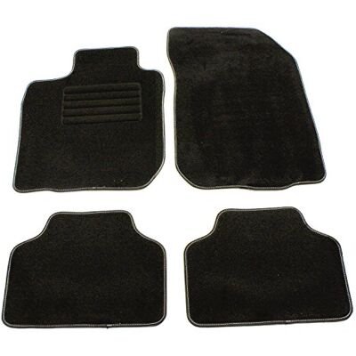DBS Tapis de Sol Voiture/Auto Semi Sur Mesure 4 Pièces : Avant + Arrière Antidérapant, Noir DBS Tapis de Sol Voiture/Auto Semi Sur Mesure 4 Pièces : Avant + Arrière Antidérapant, Noir