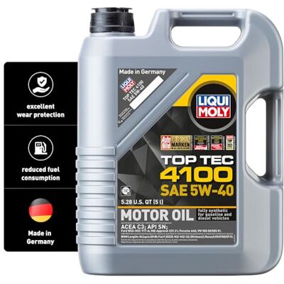 Liqui Moly 3701 Huile Moteur Top Tec 4100, 5 W-40, 5 l, neutre Liqui Moly 3701 Huile Moteur Top Tec 4100, 5 W-40, 5 l, neutre