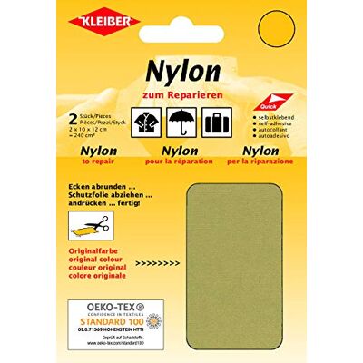 Autocollant de réparation en nylon beige - Pack de 2 Autocollant de réparation en nylon beige - Pack de 2