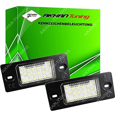 akhan-tuning KB16 Éclairage de plaque minéralogique sans erreur xénon blanc compatible avec Bo-ra, Cad-dy III, Golf 4 Variant, Golf V Variant, Pas-sat, Polo, Sciro-cco, Sha-ran, Ti-gu-an, Tou-a-reg akhan-tuning KB16 Éclairage de plaque minéralogique sans erreur xénon blanc compatible avec Bo-ra, Cad-dy III, Golf 4 Variant, Golf V Variant, Pas-sat, Polo, Sciro-cco, Sha-ran, Ti-gu-an, Tou-a-reg