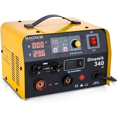 Bestschweissen.de Magnum Dinamik 340 V2 Chargeur de batterie de voiture avec aide au démarrage 12 V/24 V 50 A pour un démarrage fiable Bestschweissen.de Magnum Dinamik 340 V2 Chargeur de batterie de voiture avec aide au démarrage 12 V/24 V 50 A pour un démarrage fiable