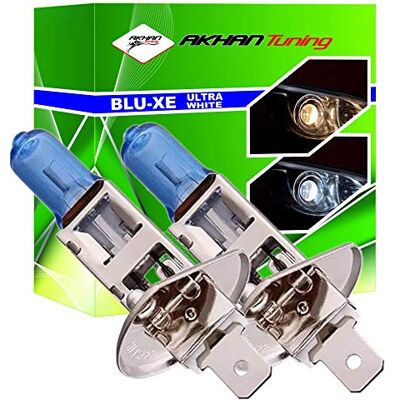 akhan-tuning H155W – Xenon look, lot d'ampoules halogènes blanc xénon H1 12 V 55 W akhan-tuning H155W – Xenon look, lot d'ampoules halogènes blanc xénon H1 12 V 55 W