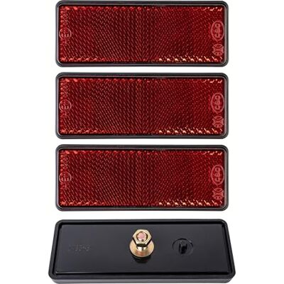 Your Day Mate Réflecteurs avec filetage, 4 Pièces, Rouge, 88 x 35 mm, avec Marque d'Homologation E, Réflecteur de Sécurité pour Remorque, Caravane, Poteau, Œil de Chat Droite Gauche, Trailer Reflector, catadioptre Your Day Mate Réflecteurs avec filetage, 4 Pièces, Rouge, 88 x 35 mm, avec Marque d'Homologation E, Réflecteur de Sécurité pour Remorque, Caravane, Poteau, Œil de Chat Droite Gauche, Trailer Reflector, catadioptre