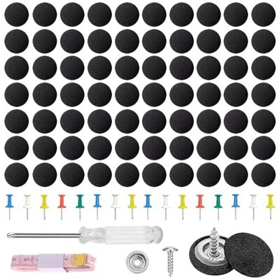 LZYDKH Lot de 70 rivets universels pour réparation de ciel de toit de voiture Bouton de réparation avec épingles, tournevis, mètre ruban pour toutes les voitures Noir LZYDKH Lot de 70 rivets universels pour réparation de ciel de toit de voiture Bouton de réparation avec épingles, tournevis, mètre ruban pour toutes les voitures Noir