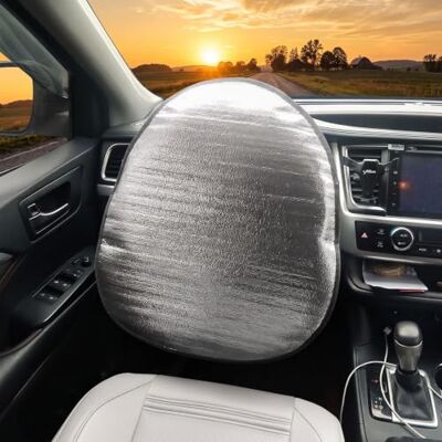 QIZUN Lot de 2 pare-soleil de volant de voiture pour Mercedes Benz Classe C T-Modell (S206) 2026 2025-2021, housse de réflecteur de chaleur, protection intérieure d'été, accessoires automobiles QIZUN Lot de 2 pare-soleil de volant de voiture pour Mercedes Benz Classe C T-Modell (S206) 2026 2025-2021, housse de réflecteur de chaleur, protection intérieure d'été, accessoires automobiles