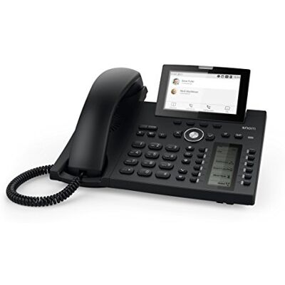 Snom D385 00004340 Téléphone de bureau IP, SIP couleur + SmartScreen, 12 identités SIP, interrupteur à crochet, Bluetooth, USB, 48 clés auto-inscriptibles (12 physiques), noir Snom D385 00004340 Téléphone de bureau IP, SIP couleur + SmartScreen, 12 identités SIP, interrupteur à crochet, Bluetooth, USB, 48 clés auto-inscriptibles (12 physiques), noir
