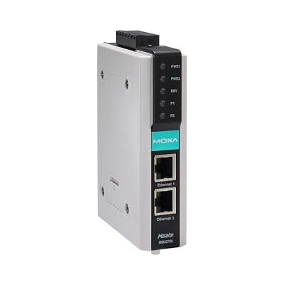 Moxa MGate MB3270-T Passerelle de communication 2 ports RS-232/422/485 Advanced Modbus TCP vers série, 40 C + 75 C. Moxa MGate MB3270-T Passerelle de communication 2 ports RS-232/422/485 Advanced Modbus TCP vers série, 40 C + 75 C.