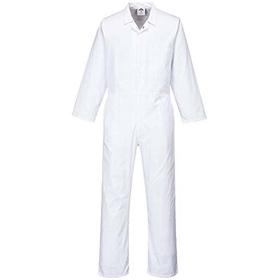 Portwest 2201 Food Boilersuit Polycoton Durable Dos d'aisance 3 poches Blanc, XL, Lavable en Machine à 60°C, Tissu Sergé Résistant, Fermeture Pressions, Polyester, Poche Crayon, Léger Portwest 2201 Food Boilersuit Polycoton Durable Dos d'aisance 3 poches Blanc, XL, Lavable en Machine à 60°C, Tissu Sergé Résistant, Fermeture Pressions, Polyester, Poche Crayon, Léger