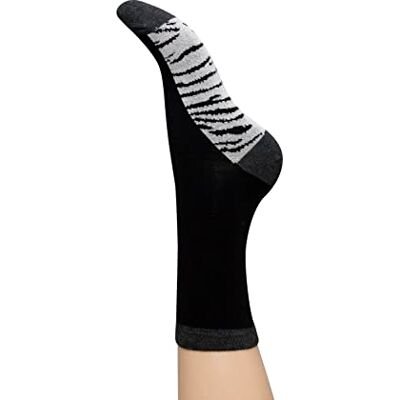 Charnos Chaussettes pour femme en bambou zèbre Gris Taille unique, Normal, taille unique Charnos Chaussettes pour femme en bambou zèbre Gris Taille unique, Normal, taille unique