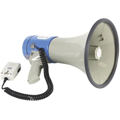 Velleman Mégaphone avec bandoulière, 25 W, 500 m, sirène, fonction vocale, sifflet, micro déporté Velleman Mégaphone avec bandoulière, 25 W, 500 m, sirène, fonction vocale, sifflet, micro déporté