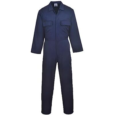 Portwest S999 Homme Euro Combinaison De Travail En Ceinture Semi-Élastiquée Marine, 2XL, UPF 40+, 35% Coton, Ouvertures D'accès Latérales, Fermeture Pressions, 1 Poche Poitrine, Polycoton Léger Durable Portwest S999 Homme Euro Combinaison De Travail En Ceinture Semi-Élastiquée Marine, 2XL, UPF 40+, 35% Coton, Ouvertures D'accès Latérales, Fermeture Pressions, 1 Poche Poitrine, Polycoton Léger Durable