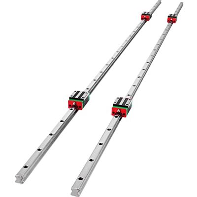 VEVOR Rail de guidage linéaire miniature, HSR15X1500, rail linéaire +2 blocs de guidage 15-1550 mm, rails linéaires CNC, pour routeur CNC/broyeur CNC/impression de machines industrielles VEVOR Rail de guidage linéaire miniature, HSR15X1500, rail linéaire +2 blocs de guidage 15-1550 mm, rails linéaires CNC, pour routeur CNC/broyeur CNC/impression de machines industrielles